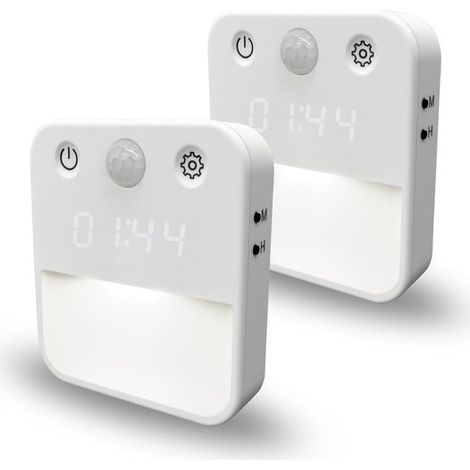 Luce notturna con sensore di movimento, luce notturna a LED con timer, luce a induzione/continua, luminosità regolabile, tre colori, funzione di attenuazione touch (1/5)