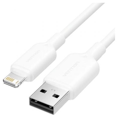 USB-A 2.0 TO LIGHTNING 2.4A CABCABL LE 1M WHITE PVC TYPE