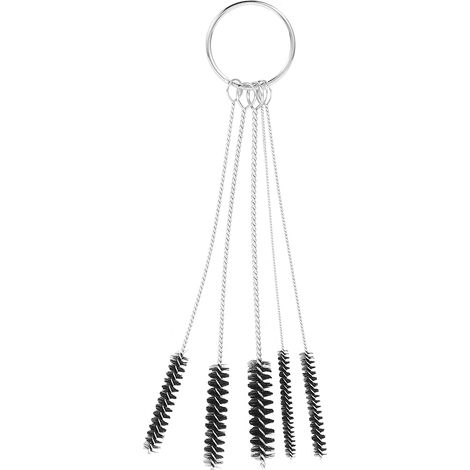 Kit de 5 pièces de brosses de nettoyage pour tube de pistolet à airbrush, buses et pointes de machine à tatouer, outil de réparation. (1/5)