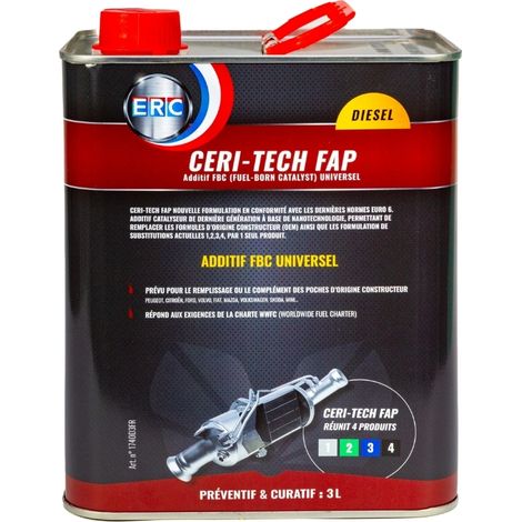 Ceri-tech FAP cérine universelle 3L – Régénération FAP à basse température – Compatible tous véhicules diesel – ERC (1/2)
