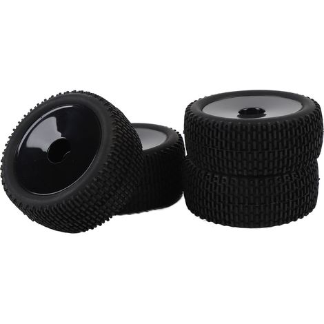 Lot de 4 pneus universels pour voitures tout-terrain RC 1/10, compatibles avec ARRMA Raider ADX 10 BLS, MJX HYPER GO, Wltoys et Rlaarlo 1/12 (noir). (1/5)