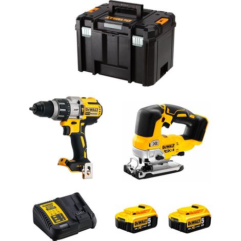 DeWALT Kit DWK215 (DCD996 + DCS334 + 2 x 5,0 Ah + DCB115 + TSTAK VI) (1/5)