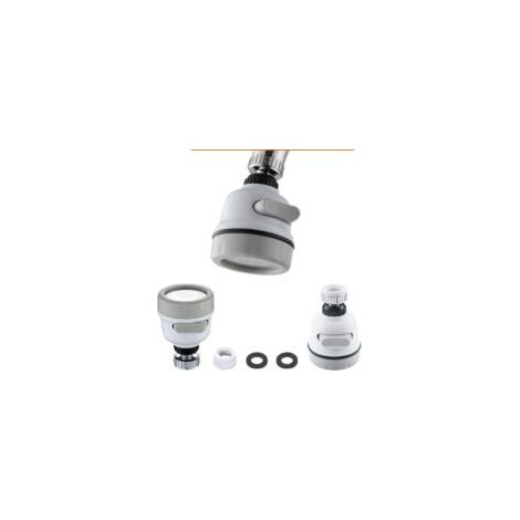 Wassersparende Filterdüse, 2er-Pack, universelle Küchenarmaturverlängerung, mobiler, verstellbarer Kopf, 360° drehbarer Strahlregler, wassersparende Armatur - Crezuo