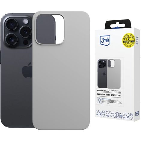 Apple iPhone 16 Pro Max - 3mk Hardy MagSilicone Titanio Naturale (1/5)
