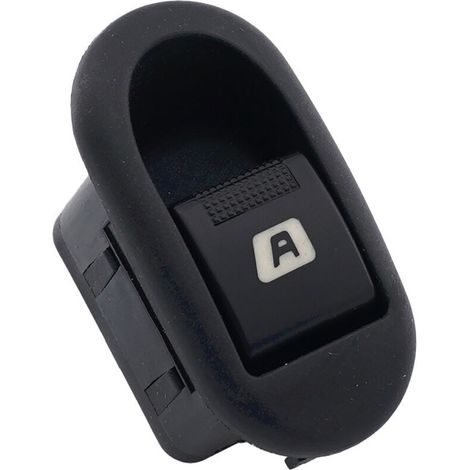 6554.L7 Interrupteur simple pour lève-vitre électrique automobile, adapté aux modèles Peugeot 1007 et Citroën de 2002 à 2017, commande la montée et la descente d'une seule vitre.
