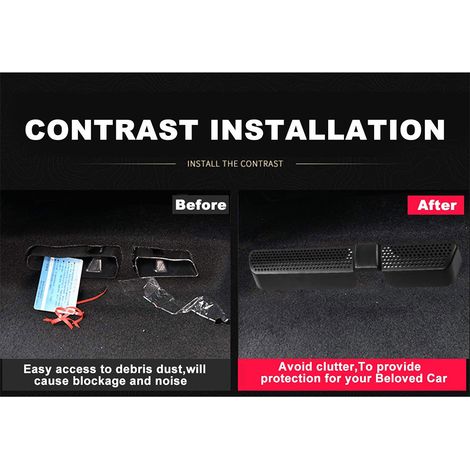 Lot de 2 caches de ventilation ABS sous siège pour voiture, pour grille de sortie de climatisation arrière. (1/5)