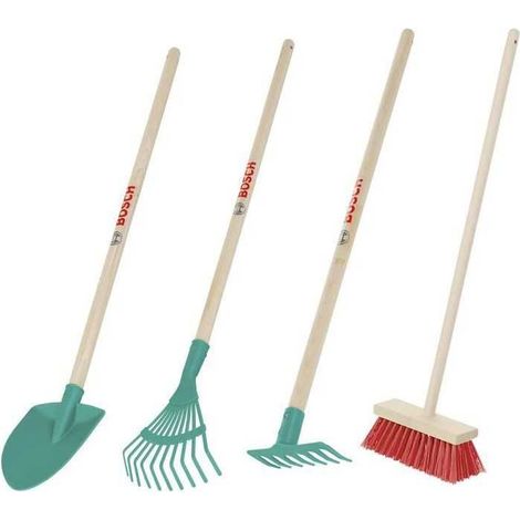 Klein 2794 Set für Gartenwerkzeuge aus Holz und Kunststoff