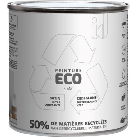 PEINTURE ECO RESPECTUEUSE SATIN BLANC 500ML - ID Paris (1/2)