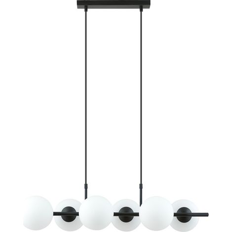 Lampadario sospeso Emibig RORY 6 luci opale nero E14 (1/4)