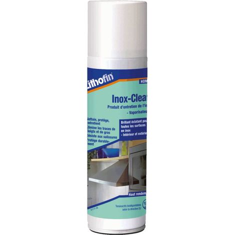 Inox-Clean - Nettoyage et entretien des surfaces en inox - Lithofin - 0,2 L - Aérosol