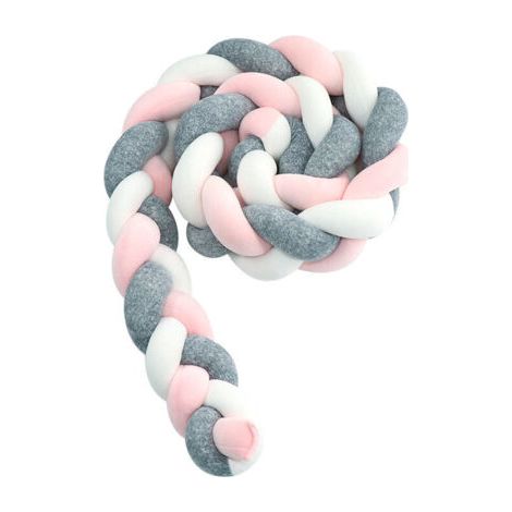 QORVA
-Tour de lit bébé 1M en coton et flanelle – Coussin serpent tressé pare-choc – Protection optimale pour nouveau-nés – Décoration chambre