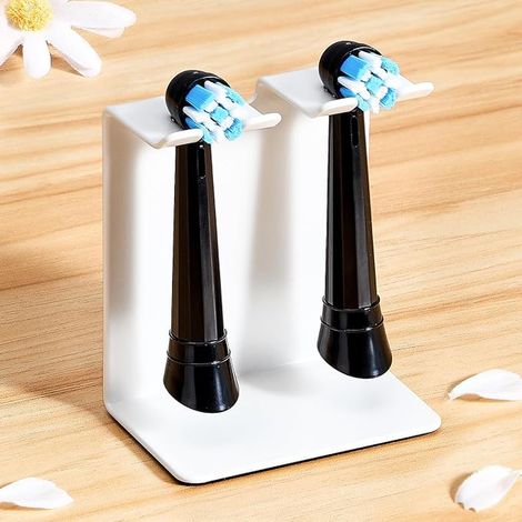 Electric Toothbrush Holder for Bathroom, Wall Mounted Toothbrush Holder, Toothbrush Holder, Self Adhesive Toothbrush Holder (White, Small) (1/5)