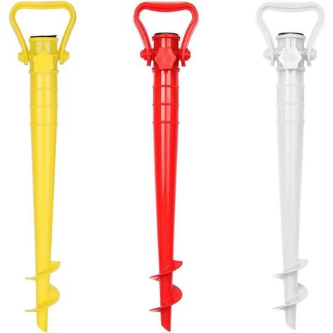 [NEVER USED] Pack of 3 parasol bases, parasol ground anchors, beach umbrella sand anchors, for garden umbrellas, birdhouses, gazebos, flags