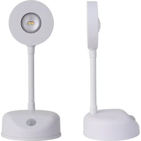 Détecteur de mouvement, télécommande, 3 températures de couleur, rechargeable, réglable, installation facile, affichage LED, projecteur mural (blanc) (1/5)