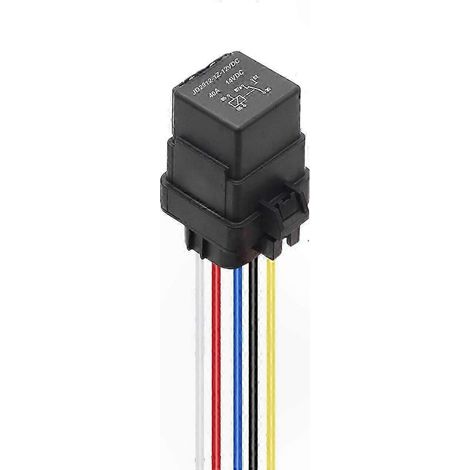 Relais étanche 12 V 40 A avec prise à 5 broches et faisceau de câbles pour usage automobile (1/5)