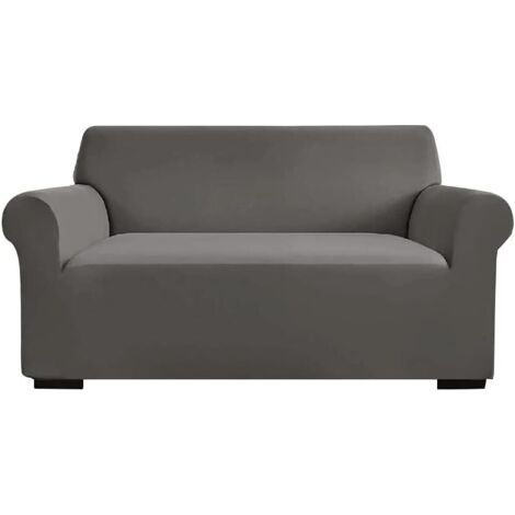 Housse de Canapé Extensible Housse Canapé 1/2/3 Places, Protecteur Canapé avec Accoudoirs, Revêtement de Canapé avec Bâtonnets de Mousse Antidérapante (2 Places, Gris) (1/5)