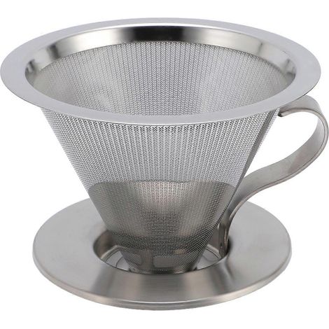 Papierloser Pour-Over-Kaffeefilter aus Edelstahl mit 300 Mesh für optimale Extraktion, tragbar und wiederverwendbar