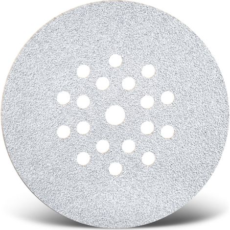 MENZER White Klett-Schleifscheiben, 225 mm, 19-Loch, f. Trockenbauschleifer, Normalkorund (25 Stk.) K150