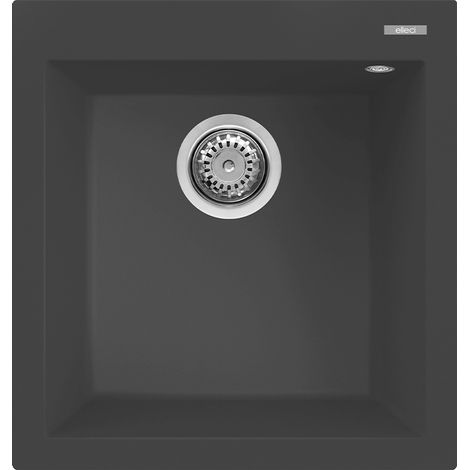 Lavello Elleci Incasso 1 vasca 47x50 Quadra 102 Metaltek Nero Ghisa LMQ10270 (1/2)