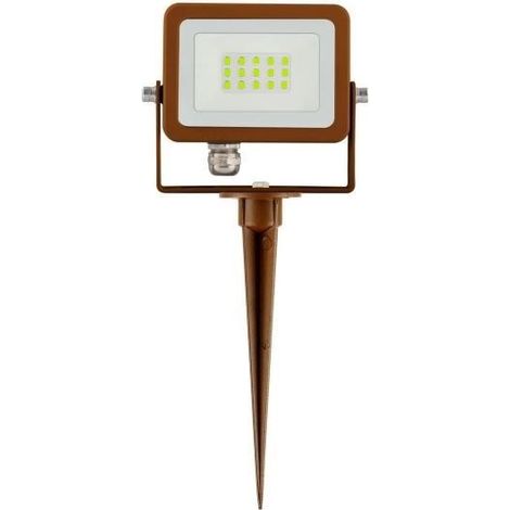 FARO PROIETTORE CORTEN A LED 10W LUCE VERDE CON PICCHETTO SKY/SPIKE BENEITO