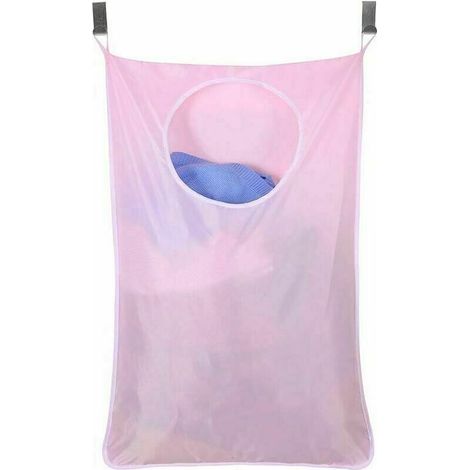 Panier à linge en tissu Oxford à suspendre pour porte gain de place + 2 crochets en acier inoxydable + 2 ventouses-Fei Yu