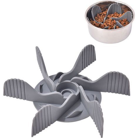 Ahlsen Gamelle Anti Glouton pour Chien Insérer, Gamelle D‘Alimentation Lente pour Chiens Accessoires Favorise Une Alimentation Saine et Digestion Iente pour Chien Chat avec 19 Base Ventouses (Style B) (1/5)