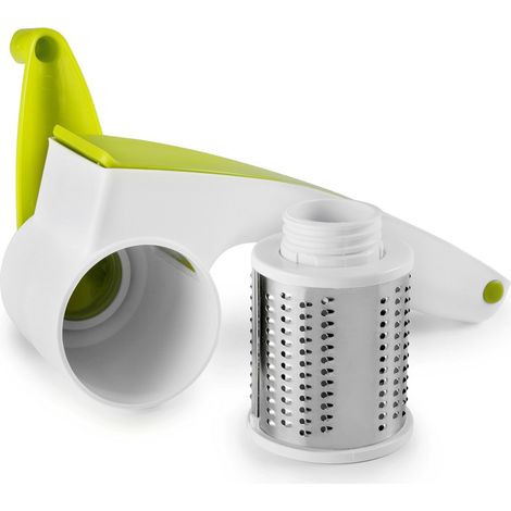 IBILI Grattugia di Formaggio Rotante, plastica + Acciaio Inox, Bianco/Verde, 20 x 9 x 8 cm (1/2)