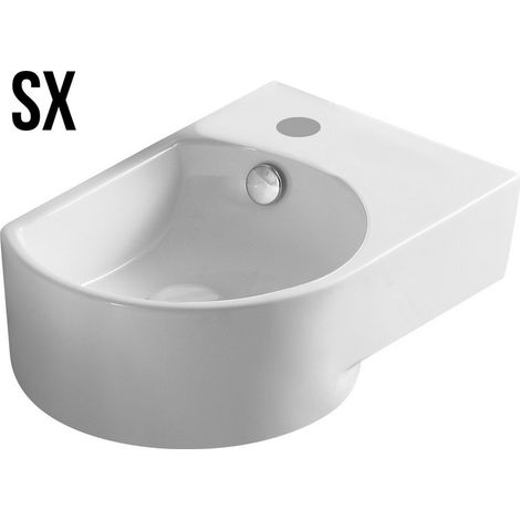 Lavabo a parete mod. lp92 cm 40.5 x 27 sinistro piletta non inclusa (1/5)