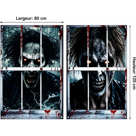 Décorations de Fenêtre Halloween Modèle 31WS-17 Lot de 2 Pièces 80x120 cm 31ws-17 30 × 25 × 1 cm 160 g – Livraison gratuite