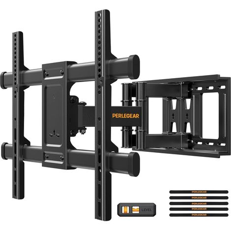 Support Mural TV pour écrans 37-84 Pouces Jusqu'à 60KG, Fixation TV Murale Inclinable et Orientable Max. VESA 600x400mm, Accroche TV Mural (1/5)