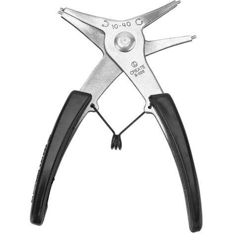 1pc Internal and External Circlip Pliers, Steel Handle, Black