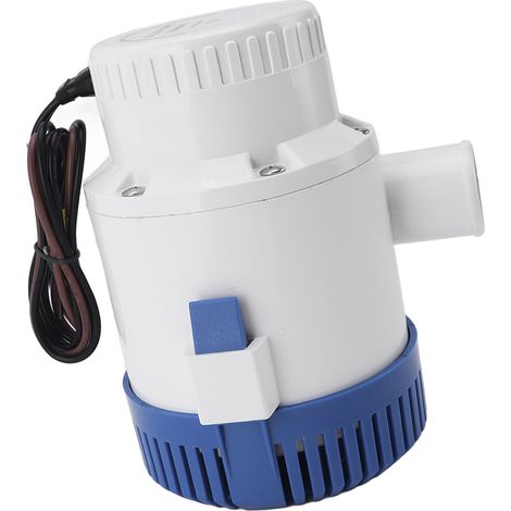Pompe d'assèchement électrique immergible automatique silencieuse étanche 3500 GPH pour piscine spa étang bateau camping-car 12V 14A fusible 16A ABS 158x139.5x182mm (1/5)