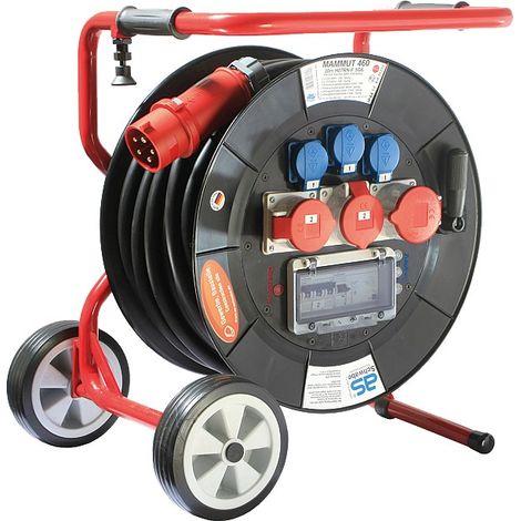 CEE Mammut Kabeltrommel Fahrgestell 400V 30m H07RN-F 5G6 IP44