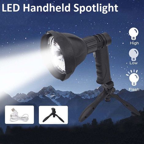Lampe torche LED portable rechargeable pour la chasse et le camping (1/4)