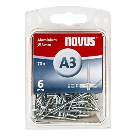 Novus Blindniete A 3 x 6 mm Aluminium 70 Stück (1/5)