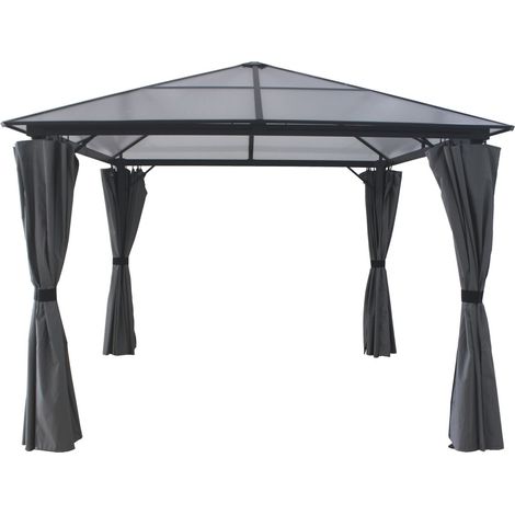Primaster Pavillon Boston Gartenpavillon 295x295cm UV-Schutz 50+ schwarz
