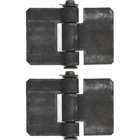 Charnière de porte,charnière soudée bout à bout 2 pièces dures durables 106 x 75 x 5 mm résistant à l'usure pour remorque,accessoires de remorque (1/5)