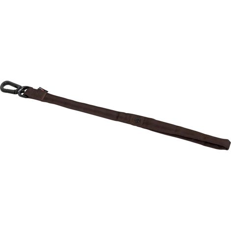 Laisse Courte pour Chien, Modèle Comfort Tube Nylon, Couleur Brun, Taille 25 mm x 50 cm