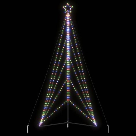 Sapin de Noël Lumineux LED Décoration Extérieur Intérieur 615 LED Colorées 404,5 cm - PANGIVO (1/5)