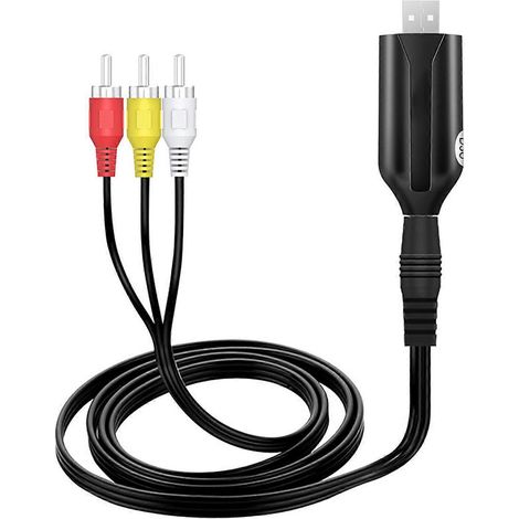 Câble pour carte d'acquisition vidéo, adaptateur convertisseur VHS vers numérique, USB 2.0, carte d'acquisition audio/vidéo VHS vers USB (1/4)