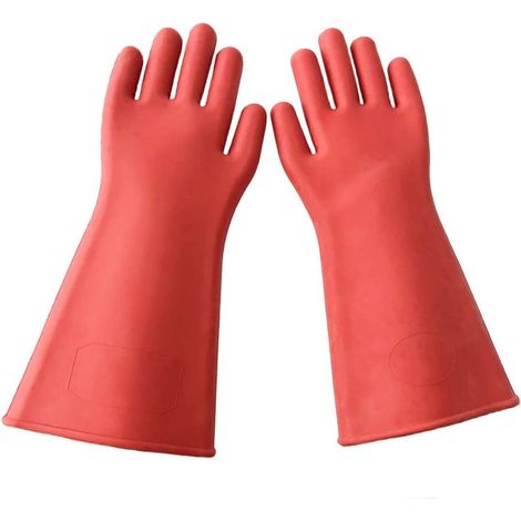 Sicherheits-Arbeitshandschuhe, 12-kV-Gummi-Sicherheits-Elektro-Arbeitshandschuhe, elektrische Schutzhandschuhe, robuste isolierte Handschuhe, Säure-, Alkali- und Ölschutz