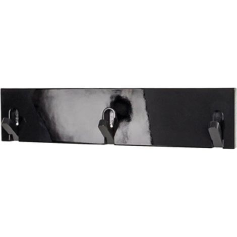 Patère Murale 3 Crochets "Epura" 44cm Noir