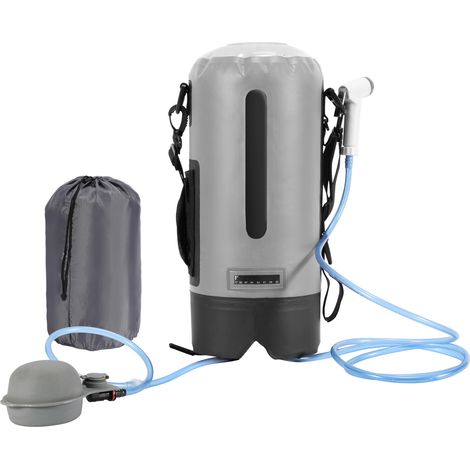 SWANEW Doccia da campeggio Borsa dell'acqua 12L Doccia all'aperto per campeggio giardino con pompa a pedale (1/5)