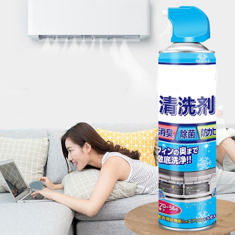 Spray nettoyant pour climatiseur domestique sans rinçage pour serpentins d'évaporateur et de condenseur, désodorisant (1/5)