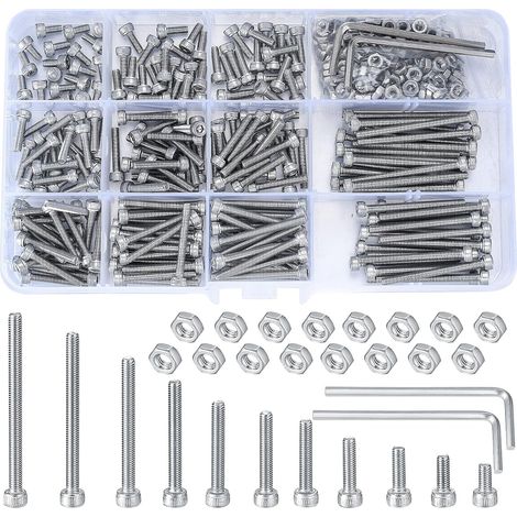 Jeu de fixations, M3, pour travaux d'assemblage, de réparation et d'entretien, pour usage domestique et en atelier.-AquaForge (1/5)