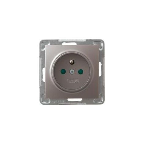 Presa elettrica Ospel gp-1yzp/m/23 16A 250V titanio