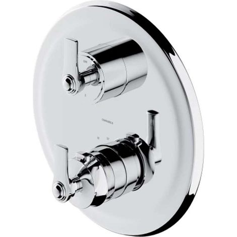 OMNIRES Armance - Mitigeur thermostatique encastré, 3 sorties, avec corps d'encastrement, chrome AM5238-6CR (1/2)