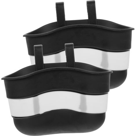 Panier vélo Avant Crochet Installation Panier Amovible Panier pour Enfants Accessoire Guidon Panier Trottinette Panier de vélo pour Plastique Black (1/5)