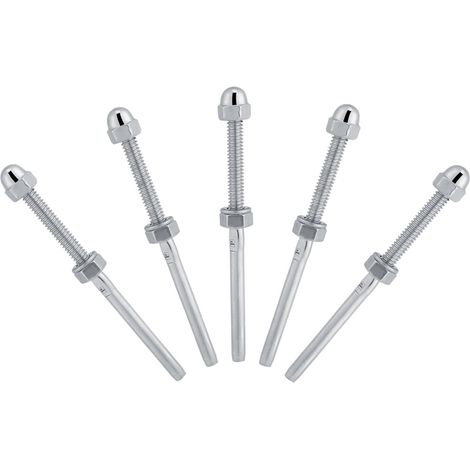 Satz mit 10 Gewindestangen aus Edelstahl für 1/8"-Kabelspanner, Stahlgeländersysteme, hochbelastbare Befestigungsteile (1/5)