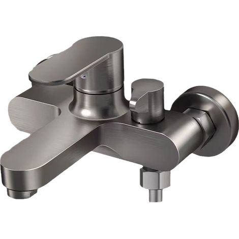 Robinet de douche en cuivre, mitigeur de douche, interrupteur de mélange latéral ouvert, triple eau chaude et froide (1/5)